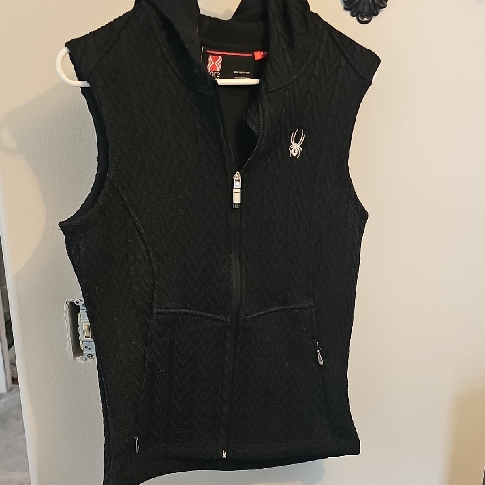 Spyder black Quilted Vest with Hood